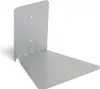 A single silver metal shelf bracket, shown at a slight angle against a white background. Anteprima dell’immagine prodotto