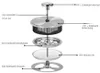Doppelwandige French Press aus Glas – hitzebeständiger Produktbild-Vorschau 6