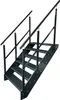 A metal staircase with handrails against a white background. Náhled obrázku produktu