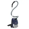 A blue and silver vacuum cleaner is shown against a white background. Produktbild-Vorschau