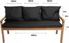 Cuscini per panchina da giardino Nero| Seduta 160x50x7 + Anteprima dell’immagine prodotto 3
