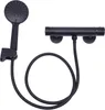 A black shower fixture with a handheld showerhead and a thermostat control. Produktbild-Vorschau