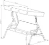 DEGAMO Hollywoodschaukel Gartenschaukel Florida 3-sitzer, Produktbild-Vorschau 4