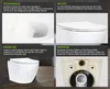 HAGO24 Spülrandloses Hänge-WC Keramik Nano-Beschichtung Produktbild-Vorschau 5