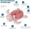 A diagram illustrating the features of a plush turtle toy. Podgląd zdjęcia produktu