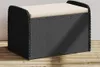 Sitzbank mit Stauraum & Kissen Schwarz 80x51x52 cm Poly Produktbild-Vorschau 8