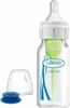 A Dr. Brown's baby bottle with a green inner tube and a clear cap and blue base. Anteprima dell’immagine prodotto