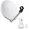 PremiumX Camping Sat Anlage 45cm Hellgrau Antenne Single Produktbild-Vorschau 1