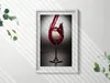 Ein Glas Wein– Wandbild mit Rahmen – Gerahmtes Bild  – Produktbild-Vorschau 2
