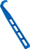 A blue plastic tool with a hook on one end and three rectangular cutouts along its length, isolated on a white background. Podgląd zdjęcia produktu