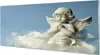 Glasbilder 125x50 Wandkunst Wolken-Engel Himmel Produktbild-Vorschau 1