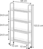Rollregal Vicco Rolivo Weiß 58 x 15 cm mit 4 Fächern, Model Produktbild-Vorschau 2