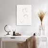 Poster - Poster ohne Rahmen - Linie Linie Frau - 50x70 cm - Produktbild-Vorschau 5
