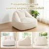 Pouf géant pour adulte, rembourrage en mousse déchiquetée, Voir les images du produit 4