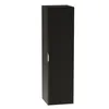 A tall, narrow black cabinet with a ribbed front and a silver handle, shown against a white background. Náhled obrázku produktu