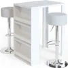Bartisch-Set Vicco  Weiß 57 x 80 cm mit 2 Barhockern, Model Produktbild-Vorschau 1