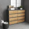 MRBLS_HOME Kommode mit 8 Schubladen Grau Matt / Wotan Eiche Produktbild-Vorschau 6