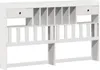 vidaXL Massivholzbett ohne Matratze Weiß 180x200 cm Produktbild-Vorschau 6