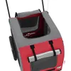 vidaXL Rimorchio per bicicletta cani rosso e grigio Tessuto Anteprima dell’immagine prodotto 10