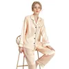 Satin Schlafanzug Damen, zweiteiliges Pyjama Damen Lange Produktbild-Vorschau 3