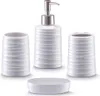Zeller Bad-Accessoires-Set, 4-tlg., weiß, Keramik Produktbild-Vorschau 1