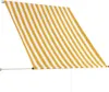 stiahnuteľná markíza vidaXL 150 × 150 cm žlto-biela Náhľad obrázku produktu 4