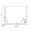 SONNI Quadratische Duschwanne 120x100x4cm,ABS Duschwanne, Produktbild-Vorschau 7