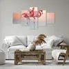 Bild auf Leinwand - Leinwandbild - 5 Teile - Flamingos Produktbild-Vorschau 6