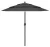 vidaXL Sonnenschirm mit Aluminium-Mast 3-lagig Anthrazit Produktbild-Vorschau 7
