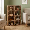 Holzkiste geflammt 40x30x25cm - Obstkiste Regalbox mit & Produktbild-Vorschau 6