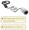 Lampenfassung E27 mit Kabel und Schalter Porzellanfassung Produktbild-Vorschau 3