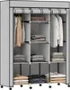 Stoffkleiderschrank mit 2 Kleiderstangen und 8 Produktbild-Vorschau 1