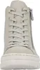 A close-up, front-facing view of a beige high-top sneaker. Podgląd zdjęcia produktu