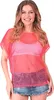 Pinkes Damen Netz Shirt Gr. S - XXL - 80er Jahre XXL Produktbild-Vorschau 1
