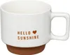 Súprava 4 porcelánových hrnčekov HELLO na kovovom Náhľad obrázku produktu 4