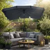 BURI Tropico Sonnenschirm 210x140 cm Anthrazit / Grau - Produktbild-Vorschau 2