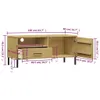 The Living Store TV-Schrank OSLO mit Metallbeinen Braun Produktbild-Vorschau 8