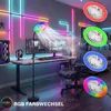 LED Stehlampe mit Ventilator 184cm, Flexible Gooseneck RGB Produktbild-Vorschau 3
