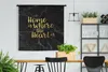 MuchoWow® Wandteppich Wandbehang Zitat - Zuhause - Herz - Produktbild-Vorschau 2