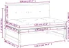 vidaXL Canapé central 120x80 cm pin massif Voir les images du produit 8