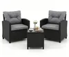 Set da giardino in rattan KOMFOTTEU, composto da 3 pezzi, Anteprima dell’immagine prodotto 1