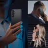 A collage of three images showing a person holding a phone case, a man talking on a phone, and a woman talking on a phone. Produktbild-Vorschau