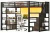 Metaal hoogslaper 140x200 cm met trap en opbergruimte, Productafbeelding-voorbeeld 5