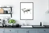 MuchoWow® Gerahmtes Poster Weltkarte - Aquarell - Produktbild-Vorschau 3