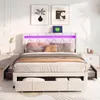 Łóżko tapicerowane ProximaX 160x200 cm z oświetleniem LED i Podgląd zdjęcia produktu 6