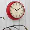LS-LebenStil Nostalgische Metall Wanduhr Rot 23cm Rund Produktbild-Vorschau 3