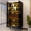 Merax Vitrine mit LED Beleuchtung, Glasschrank mit Produktbild-Vorschau 2