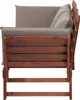 BELIANI Sofa ogrodowa drewniana brązowa 2-osobowa Podgląd zdjęcia produktu 5