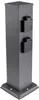 Steckdosensäule 4-fach IP44 Anthrazit 250V/ 16A 13x13x40cm Produktbild-Vorschau 2