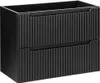 Waschtisch 80cm, in schwarz mit Eiche, gerillte Front, Produktbild-Vorschau 6